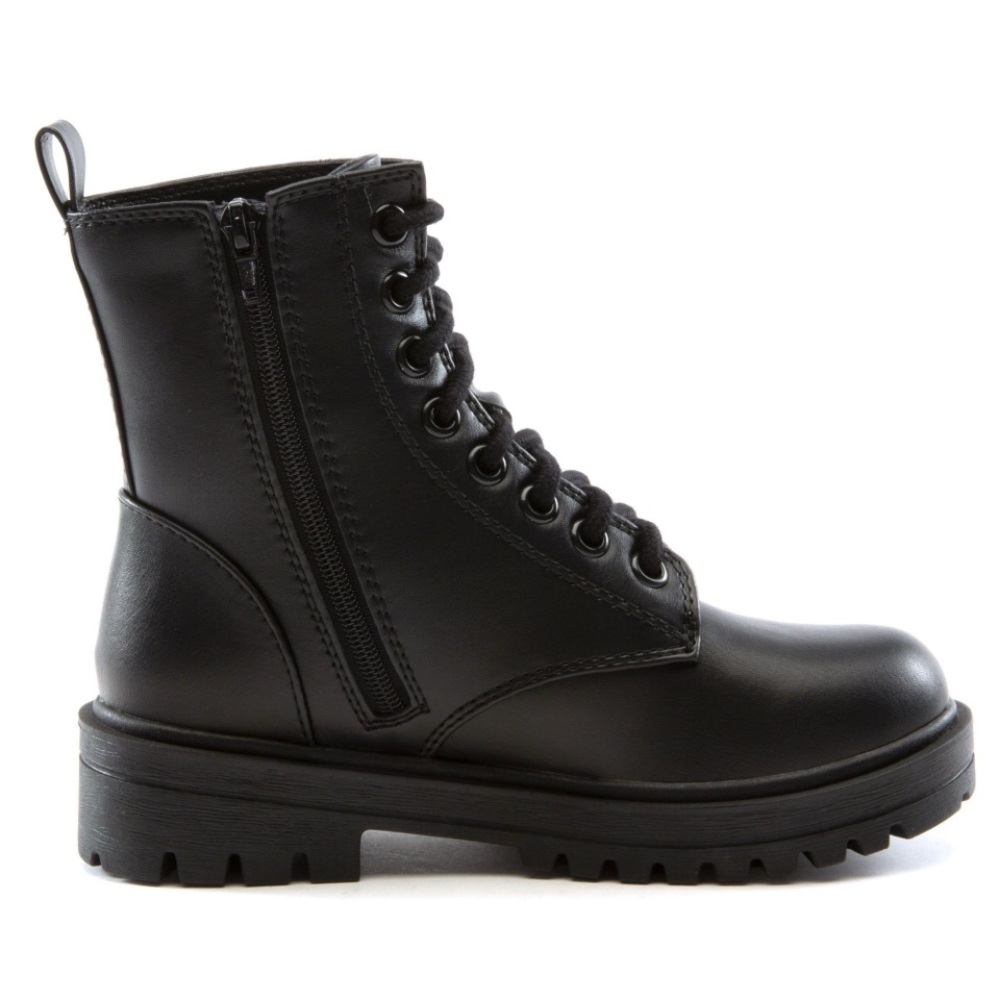 Soda black lace up boots